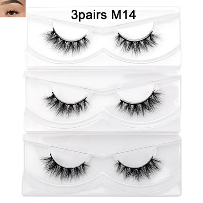 Visofree 13mm 3D Mink Eyelashes – Natural Long Handmade Cruelty-Free False Lashes for Makeup G04