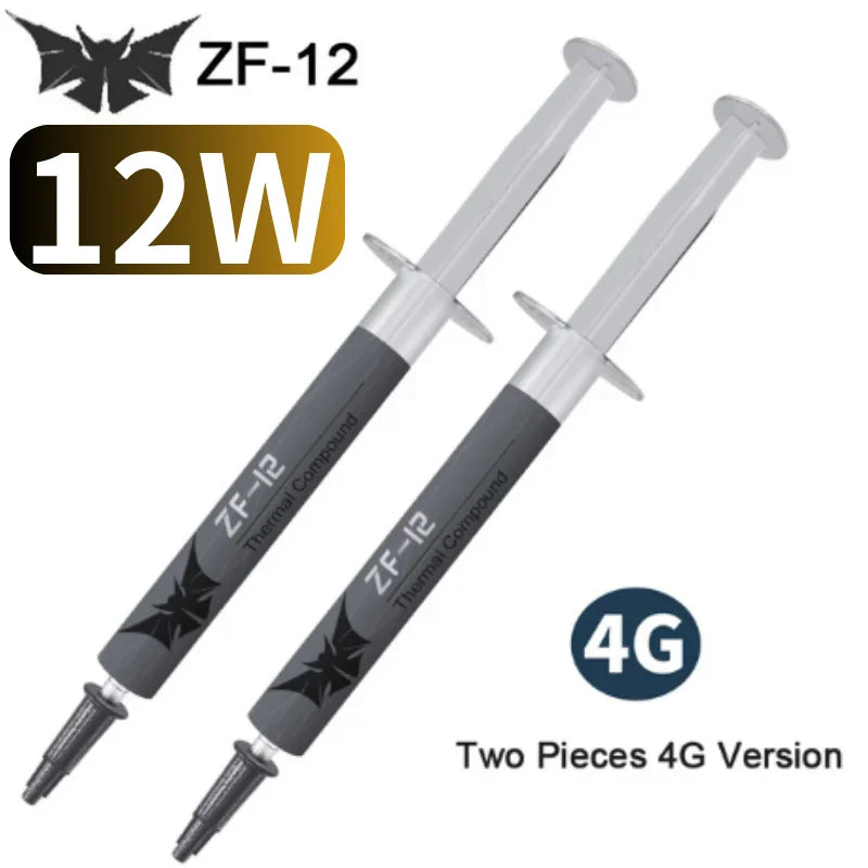 ZF-12 High-Quality CPU Thermal Paste — 12W Thermal Grease Silicone Paste for Processor Cooling