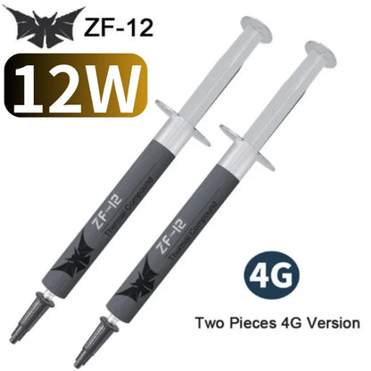 ZF-12 High-Quality CPU Thermal Paste — 12W Thermal Grease Silicone Paste for Processor Cooling