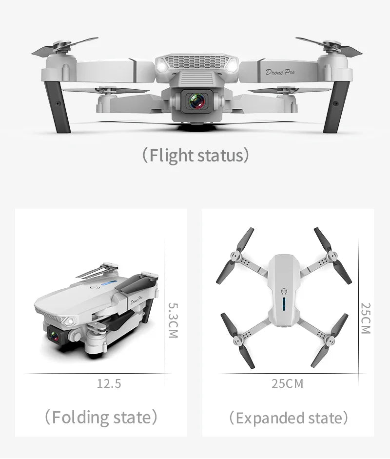 KBDFA 2023 E88 Pro WIFI FPV Drone – 4K/1080P HD Camera, Height Hold, Foldable Quadcopter Helicopter for Kids & Gifts        4o mini
