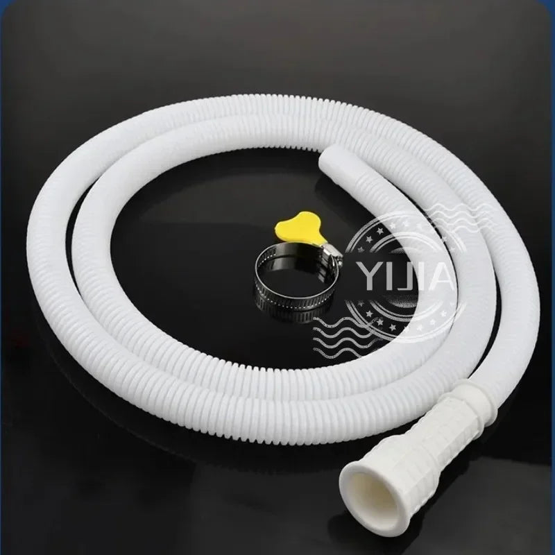 1–4M White Drain Hose Pipe — Extension Tube for Air Conditioner, Washing Machine & Kitchen Faucet