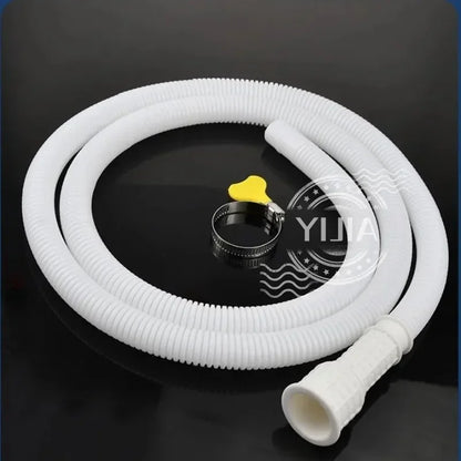 1–4M White Drain Hose Pipe — Extension Tube for Air Conditioner, Washing Machine & Kitchen Faucet