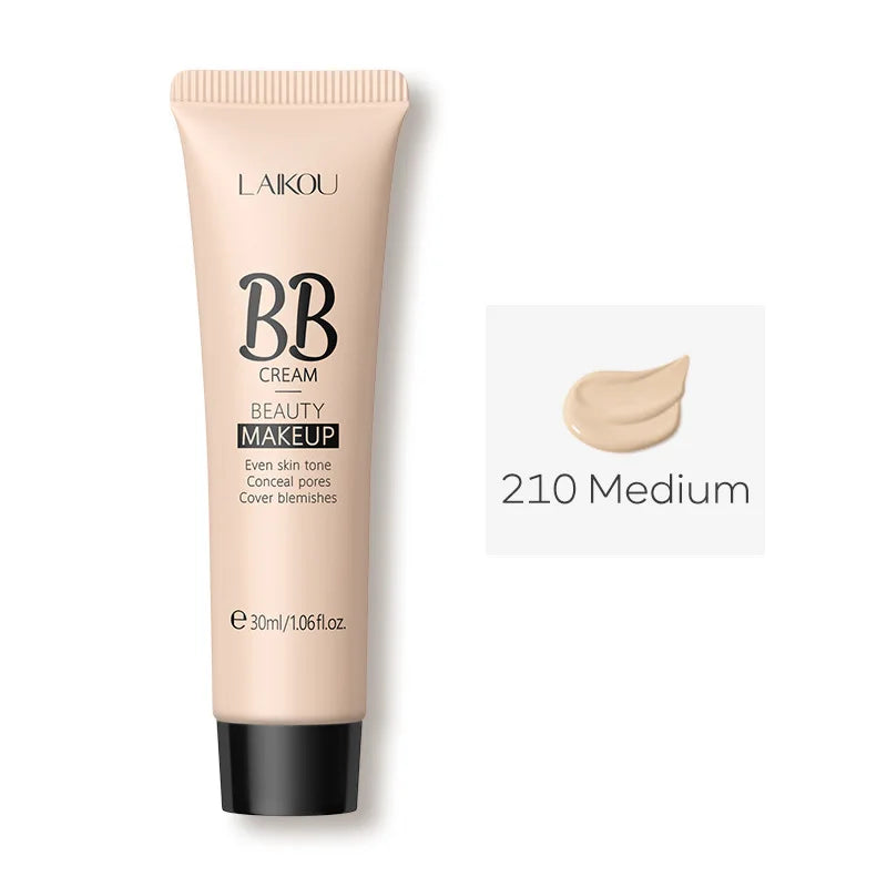 6-Color BB Cream Concealer – 30ml Natural Face Primer & Coverage Foundation