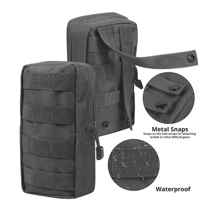 Black Outdoor Tactical Molle Waist Bag: 1000D Oxford Military Storage Fanny Pack for Hunting, Backpack, and Tactical Vest Attachment