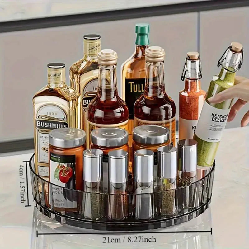 360° Rotating Spice Rack Organizer – Desktop Storage Box for Kitchen & Bathroom, Easy Access Countertop Storage