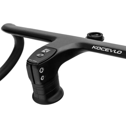 KOCEVLO Full Carbon Fiber Road Bike Stem & Integrated Handlebar — 28.6mm with Spacers