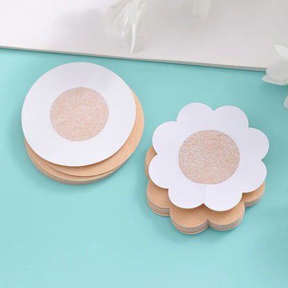 100PC Disposable Cloth Nipple Covers – Invisible Bra Pasties, Breast Petals & Chest Stickers for Women