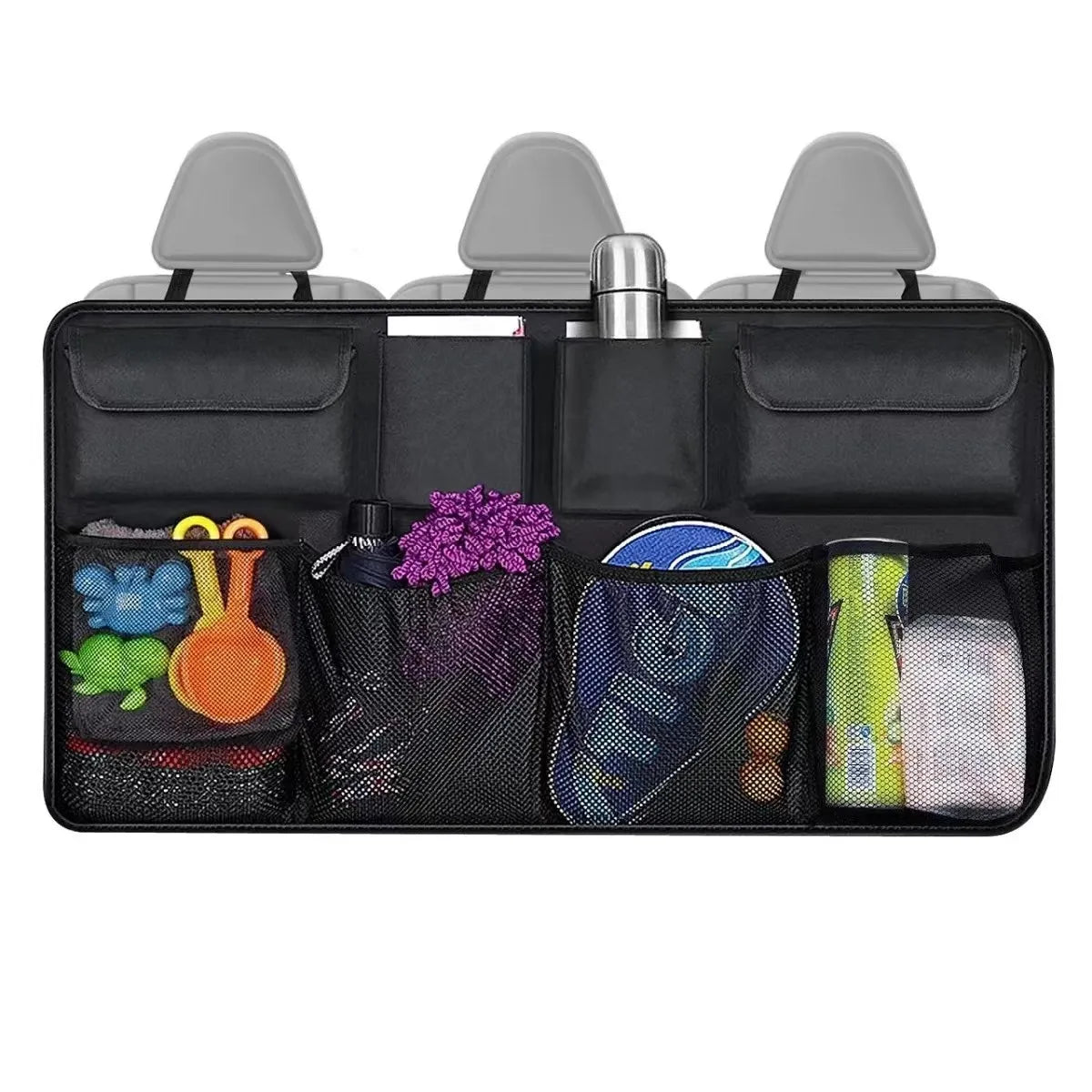 Waterproof Car Seat Back Storage Hanging Bag - SUV Mesh Pocket Organizer for Car Interior