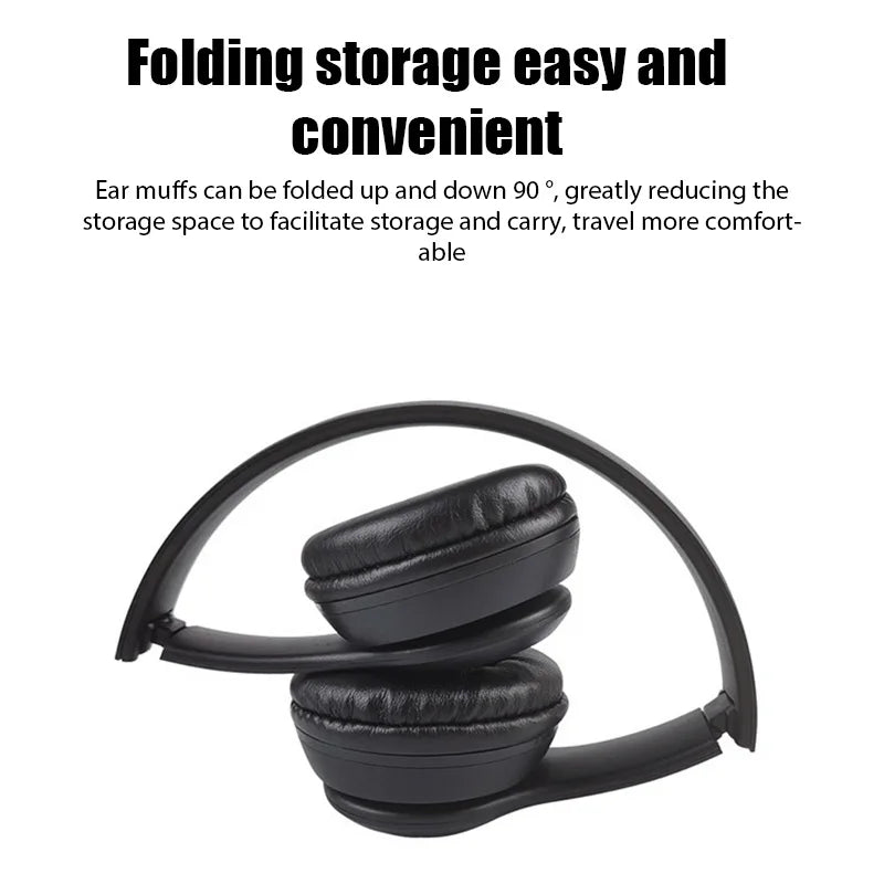 P47 Wireless Bluetooth Headphones with Mic – Noise Cancelling Stereo Earphones for Sports, Gaming & PC