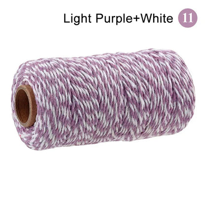 2mm 100M Macrame Cotton Cord – Twine Thread for DIY Crafts, Wall Hangings, Bohemian Wedding & Home Decor