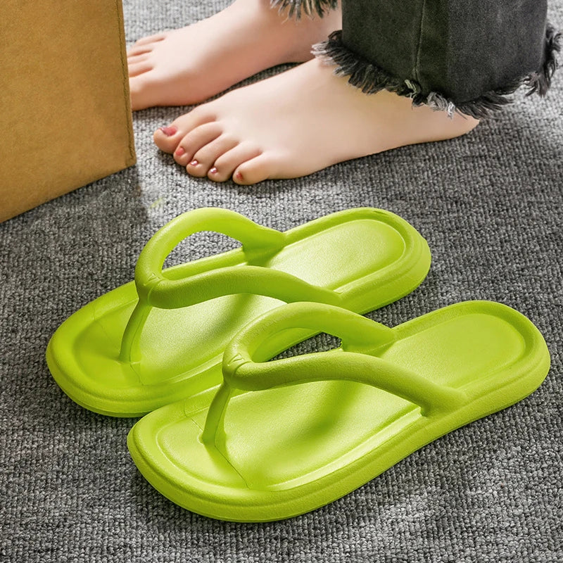 Unisex Summer Candy Color Flip Flops - Lightweight Soft Sole Non-Slip Beach Slides