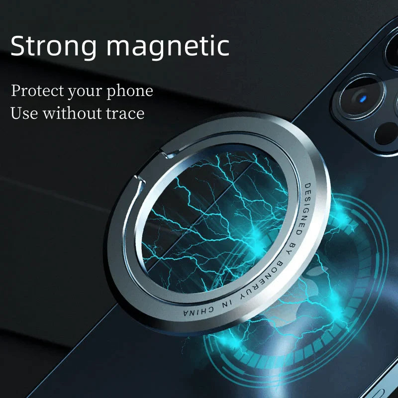 KAPUDA Magnetic Ring Mobile Phone Stand - 360° Rotation, Foldable & Compact Desktop Phone Stand, Easy to Carry