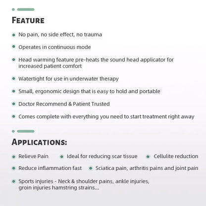 Ultrasound Physiotherapy Device – Pain Relief Massager & Muscle Stimulator for Arthritis & Physical Therapy