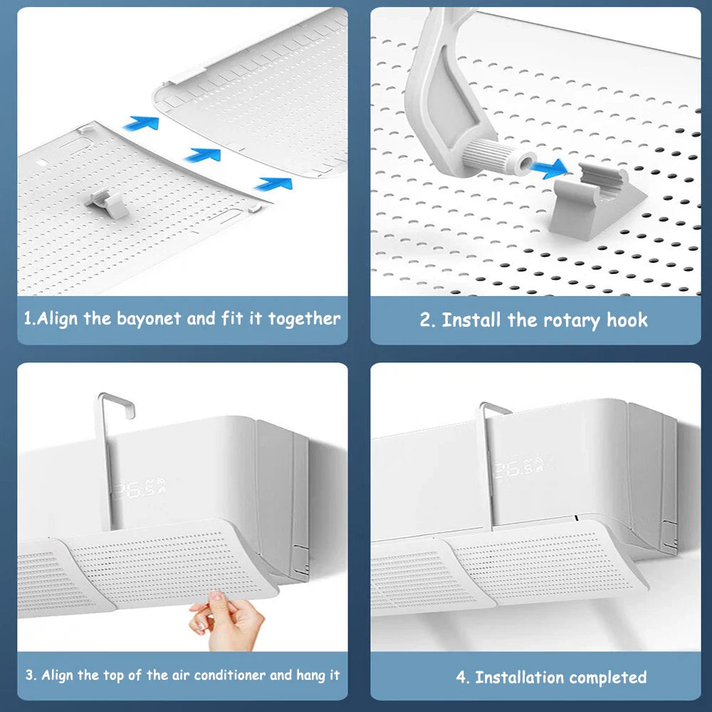 Universal Air Conditioning Windshield - Anti-Direct Blowing Wall-Mounted Air Outlet Baffle for Confinement of Cold Air