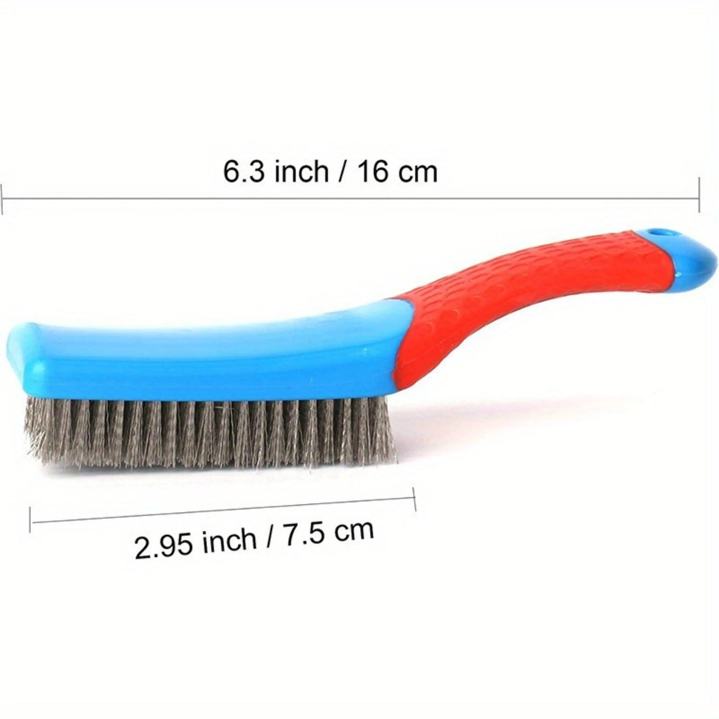 Heavy Duty Stainless Steel Wire Brush with Plastic Handle – Rust, Welding Slag, Dirt & Paint Remover