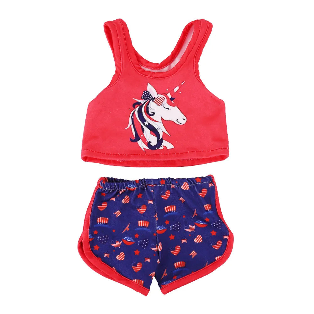 Doll Clothes Multi-Style Daily Set – Pajamas & Home Wear for 43cm Born Baby Dolls & 18-Inch American Dolls, Our Generation Toy Gift