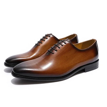 Designer Genuine Leather Men’s Wholecut Oxford Shoes – Luxury Black & Brown Dress Shoes for Business & Formal Wear