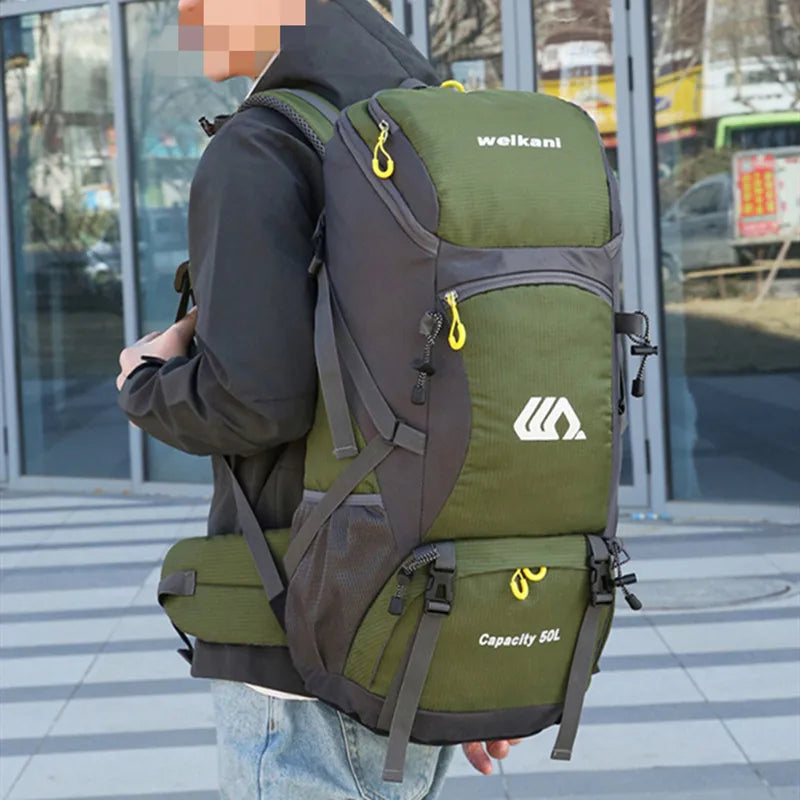 2025 50L Outdoor Hiking & Camping Backpack – Travel Duffel & Sports Backpack