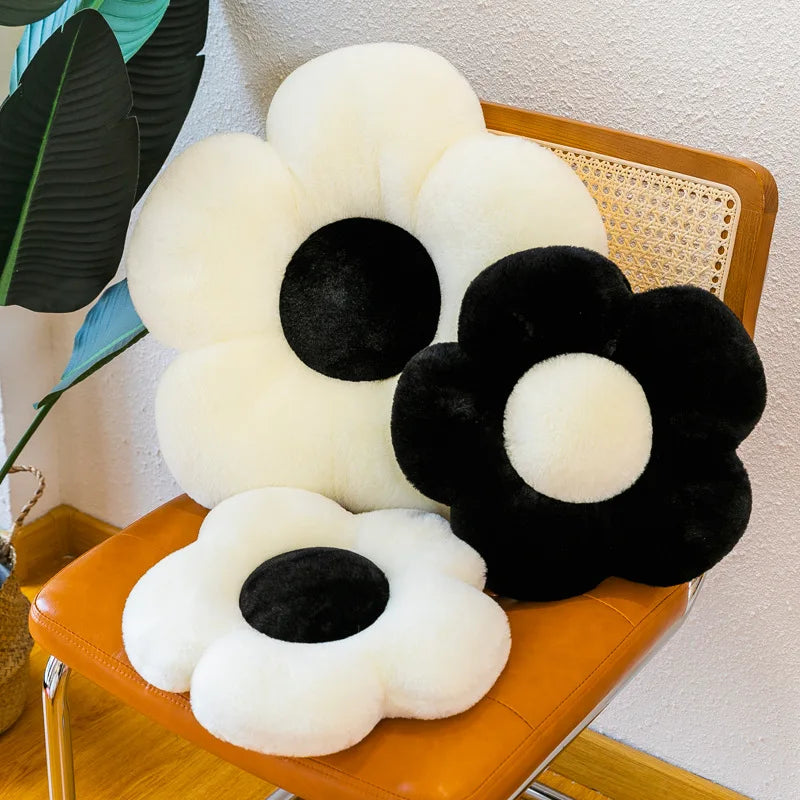 Home Bedroom Flower Cushion – Soft and Comfortable Sunflower Throw Pillow for Office, Sofa, and Student Use