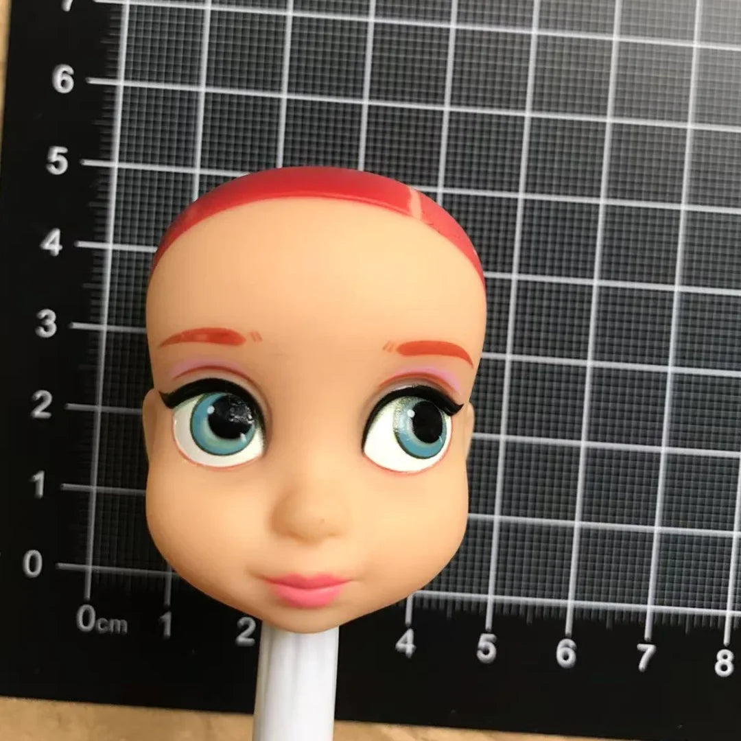 DISNEY Doll Heads – Bald Red Hair King, Queen & Alice with Makeup for DIY Dressing & Accessories