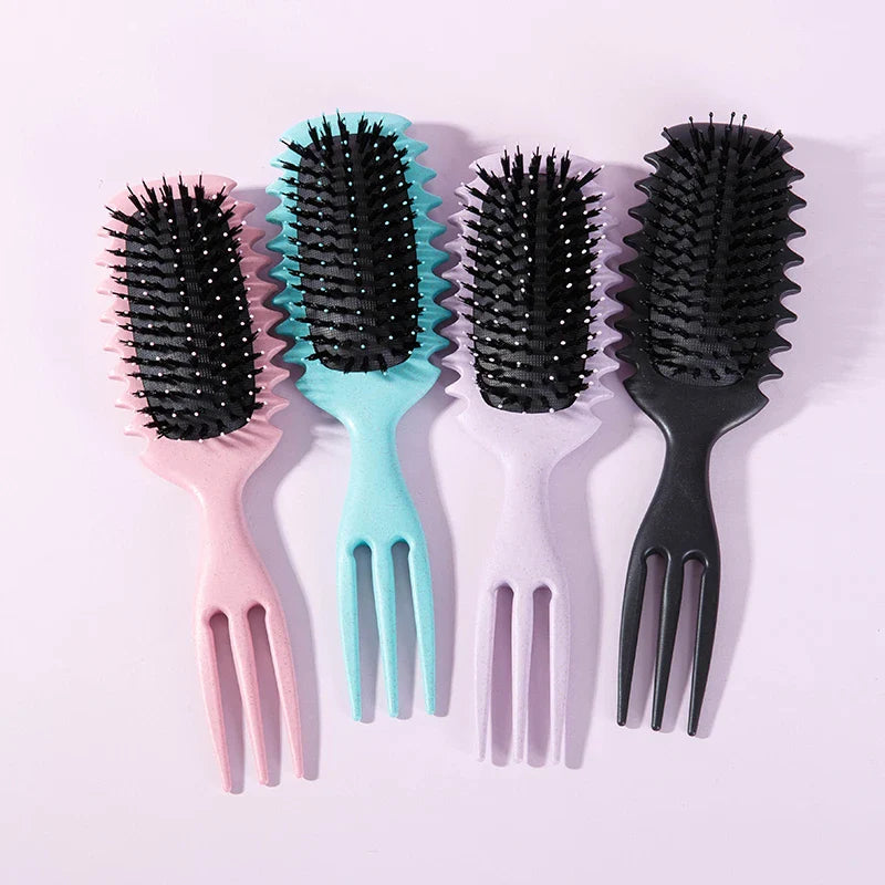 Candy Brush Curly Hair Styling – Nylon Bristle Detangling & Volumizing Comb for All Hair Types