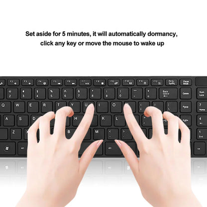 K-06 2.4G Wireless Keyboard and Mouse Combo – Plug & Play Black Set for Laptop & PC