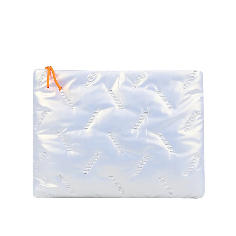 Trendy Puffy Cotton Laptop Bag 14 Inch — Waterproof, Shockproof Sleeve with Shoulder Strap for MacBook, Lenovo, Huawei