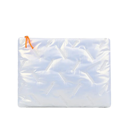 Trendy Puffy Cotton Laptop Bag 14 Inch — Waterproof, Shockproof Sleeve with Shoulder Strap for MacBook, Lenovo, Huawei