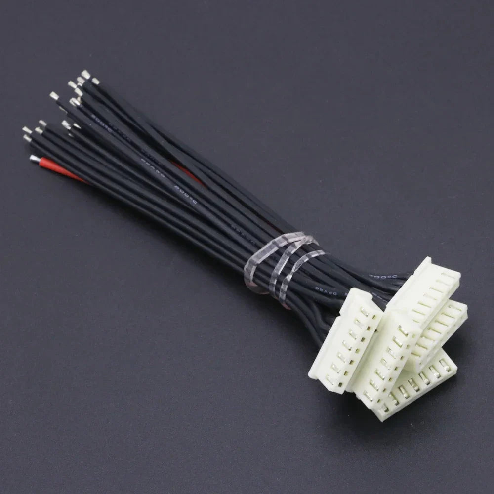 10pcs Lipo Battery Balance Charger Cables – 1S to 8S, IMAX B6 Connector, 30/20/15/10cm Single Head Wire