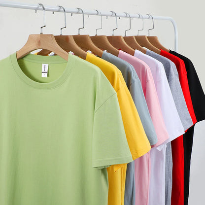 100% Cotton Solid Color T-Shirt – Unisex Short Sleeve Casual Breathable Summer Tee for Men & Women Fashion Wear