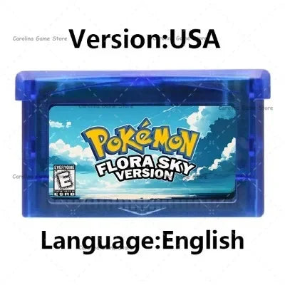 GBA Game Cartridge – 32-Bit Pokemon Series: Crown Clover, Unbound, Quetzal, Glazed, Gaia & Emerald Legacy