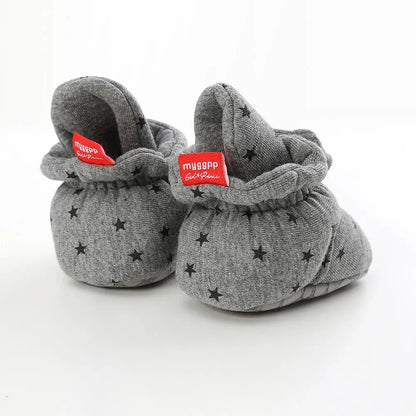Meckior Baby Socks Shoes – Star Toddler First Walkers Booties, Soft Cotton Anti-Slip Shoes for Boys and Girls