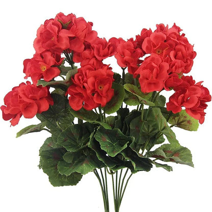 1/5PCS Artificial Begonia Silk Flowers – UV Resistant Outdoor Faux Plants for Wedding, Garden Arch, Home Décor & DIY Gifts
