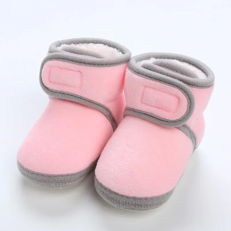 Newborn Baby Shoes — Soft Pompom Snow Boots for Girls & Boys, Warm Winter Toddler Booties