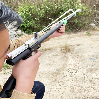 Powerful Long-Rod Slingshot – Trigger Catapult for Precise Hunting & Outdoor Shooting Practice