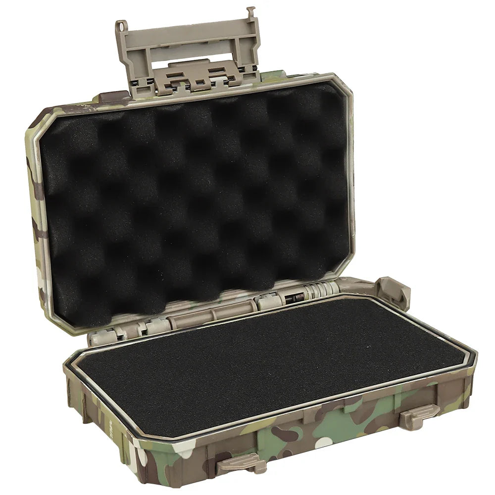 Molle Tactical Waterproof Case - Shockproof Double Sponge Protective Pouch, Lockable Battery and Mobile Phone Airsoft Vest Gear Cases