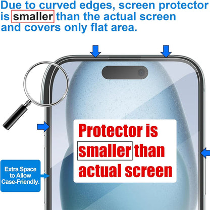 Clear Tempered Glass Screen Protector for iPhone 17, 16, 15 Pro Max, 14, 13, 12, 11 & iPhone 13 Mini 16 Plus