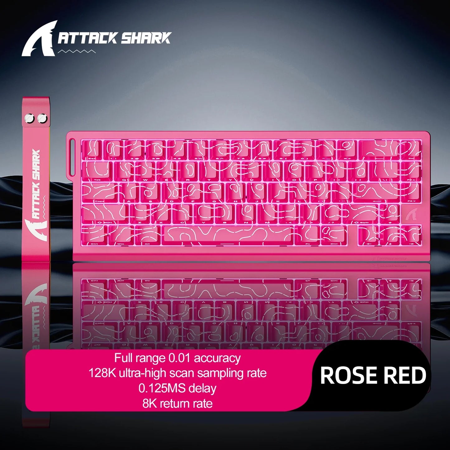 X68HE Attack Shark Magnetic Mechanical Gaming Keyboard – Wired Pro Gaming with 0.01mm Rapid Trigger, 8000Hz, SOCD/Rs 0.125ms