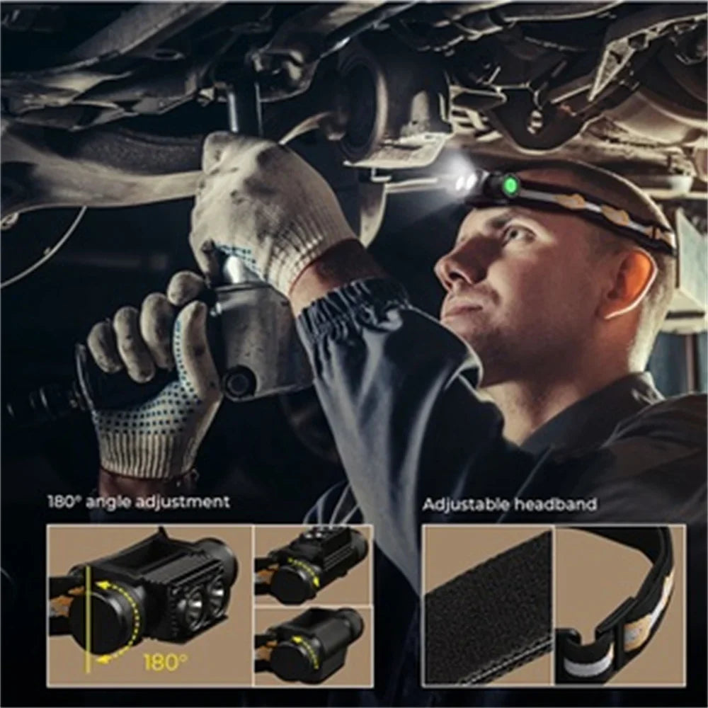 H25LR Rechargeable LED Headlamp – High CRI, Lightweight, Bright White & 660nm Deep Red Light Flashlight