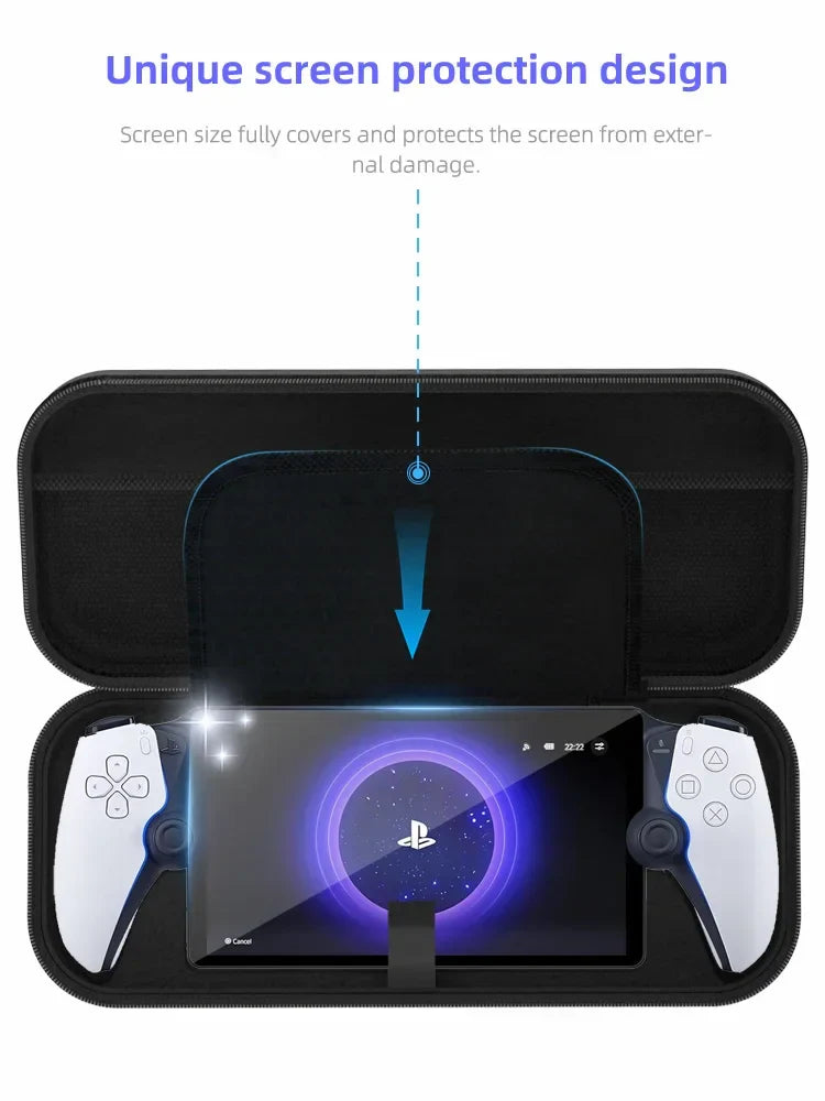 Portable EVA Hard Case Bag for PS Portal - Carry Storage for Sony PlayStation 5 Handheld Game Console Accessories
