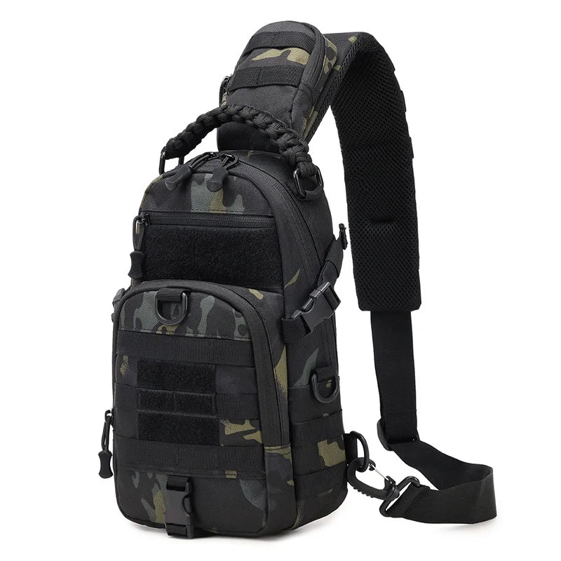 Camping Tactical Chest Bag – MOLLE Sling Backpack for Men, Outdoor Hiking, Cycling & Fishing