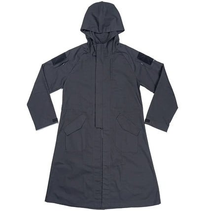 Polyester-Cotton Long Tactical Trench Coat – Hooded Outdoor Hunting & Cosplay Jacket