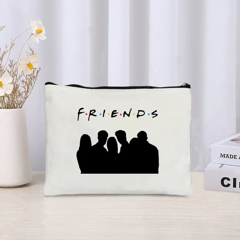 Friendship Commemorative Gift Makeup Bag - Eco Canvas Travel Organizer, Large Capacity Perfume Kit Storage Pouch