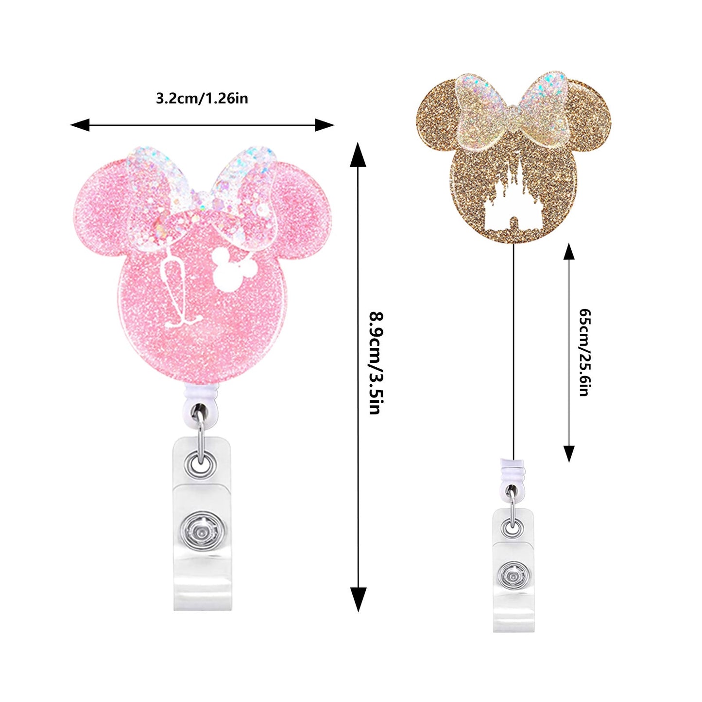 2023 Acrylic Retractable Nurse Badge Reel – Cute Anime Christmas ID Card & Key Holder Lanyard