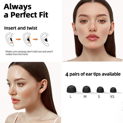Super Soft Reusable Ear Plugs – Noise Reduction for Sleeping, Travel, Work & Concerts