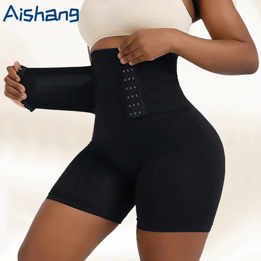 Women's Shapewear Tummy Control Shorts – High-Waisted Body Shaper Fajas with Hook Butt Lifter Slimming Underwear