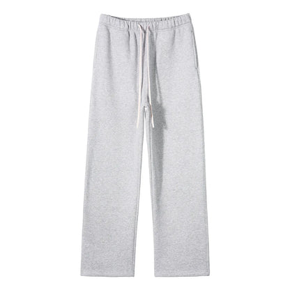 Straight-Lined Solid Color Cashmere Sweatpants – Soft Cozy Lounge Pants