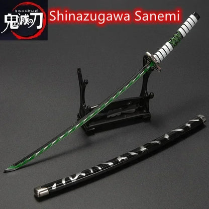 25cm Demon Slayer Metal Katana Sword Toy – Tanjirou Ghost Killer Anime Cosplay Prop & Home Decor Collection