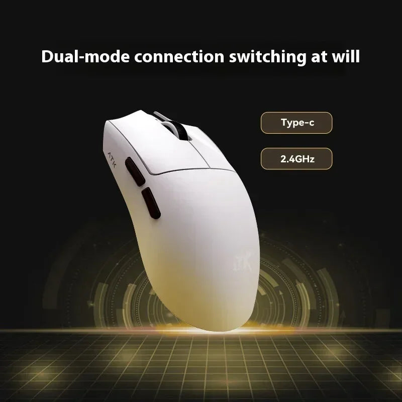 NEW ATK X1 Ultimate Wireless Gaming Mouse — PAW3950 Ultra, 8K Polling Rate, 2.4G, 0.3ms, 500mAh, 750IPS, 42,000 DPI for PC & Laptop