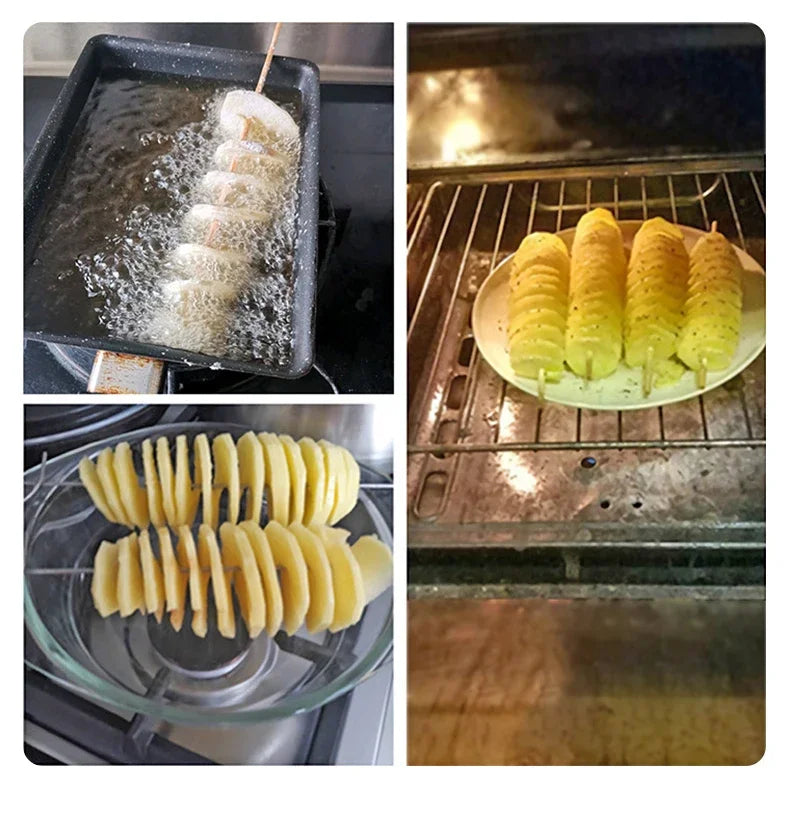 Whirlwind Potato Spiral Cutter – Creative Vegetable Slicer & Potato Tower Maker for Kitchen